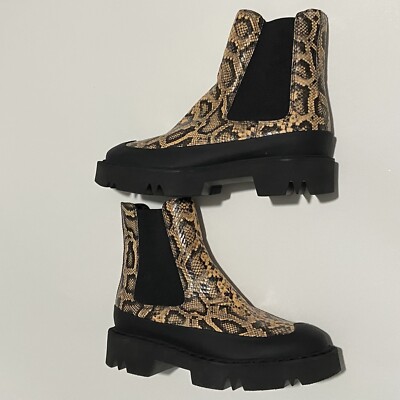 AQUATALIA CHELSEA ANKLE BOOTS HOLLY SNAKE EMBOSSED WATERPROOF Women’s Size 