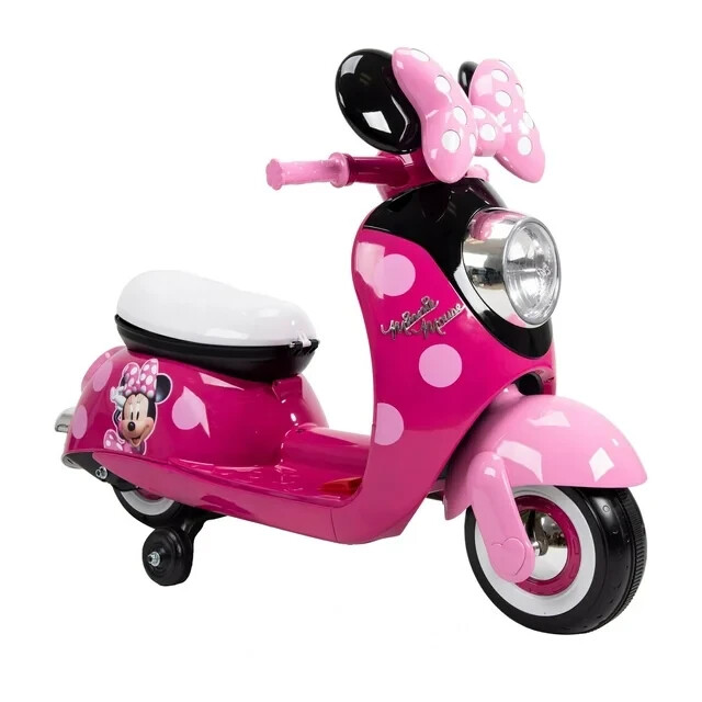 Disney Minnie Mouse Battery-Powered Electric Scooter, Ages 3