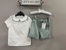 Edgehill Collection Born on Fifth Outfit Peter Pan Collar Shirt w/Shorts Size 7