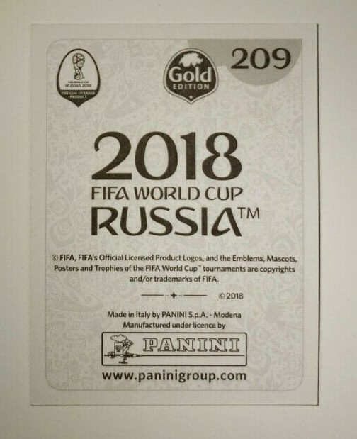 Kylian Mbappe #209 France ROOKIE Gold Sticker- Panini FIFA World