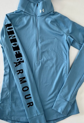 NWT Ladies XS THE NORTHFACE Cold Gear Dusty Blue Half Zip compression TOP SHIRT - Picture 2 of 9
