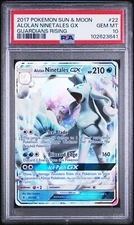 2017 ALOLAN NINETALES GX #22 POKEMON SUN & MOON GUARDIANS RISING PSA 10 GEM MINT