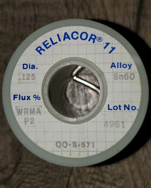 1lb Solder Alpha Metals Reliacor 11 QQS571 Sn60, 0.125" dia. *buy 2