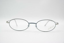 Vintage St. Moritz 4503 Blue Silver Black Oval Glasses Frame NOS