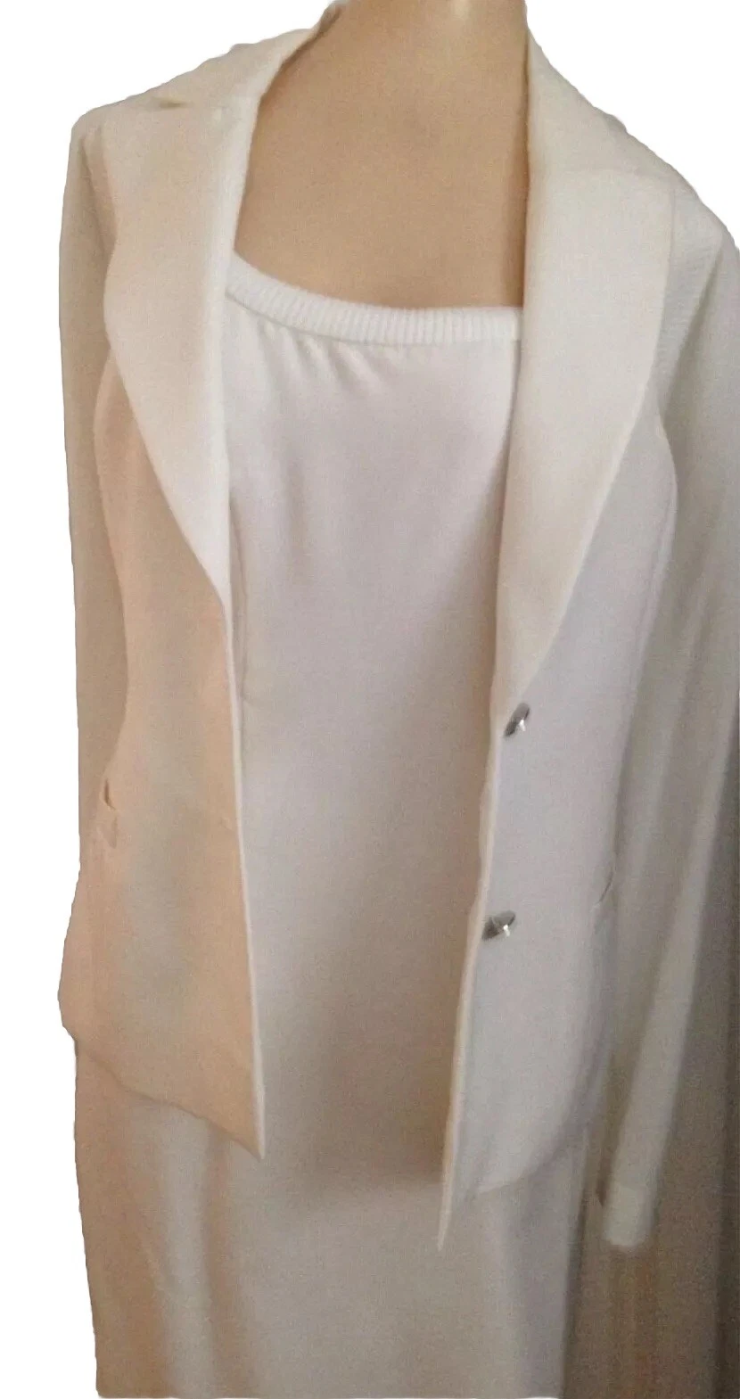 Abito donna Gianni Versace bianco con giacca abbinata taglia 46