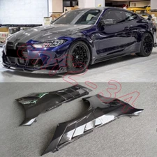 For BMW M3 G80 M4 G82 Real Carbon Fiber Front Side Fender Covers Trim 2021-2025