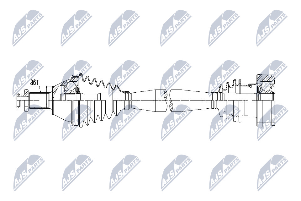 Driveshaft Front Axle Right NPW-VW-056 NTY for SEAT SKODA VW - Image 4