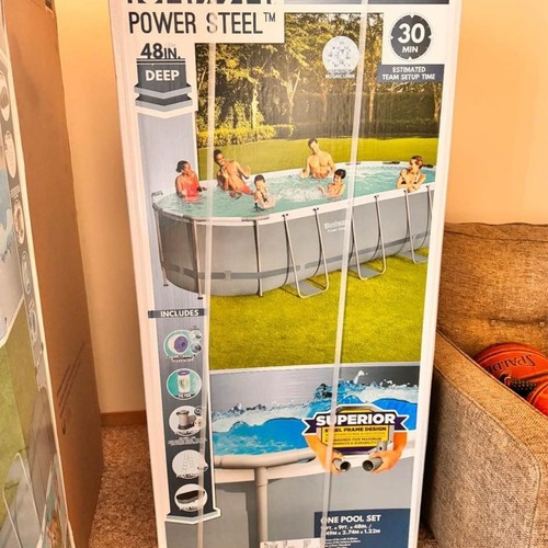 POOL Bestway Power Steel 18 X 9 X 48 Oval Pool FAST FREE DELIVERY pool-bestway-power-steel-18-x-9-x-48-oval-pool-fast-free-delivery