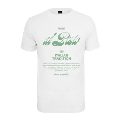 Mister Tee Al Pesto Tee T-Shirt La Tradition Italienne Buon Appetito Blanc Mafia - Photo 1/2