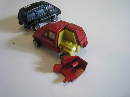 Pair 1980s Bandai Go-Bot Transformers Toy Robot Cars - Honda City - Picture 3 of 3