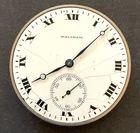 Antique 1917 Waltham 1894 210 Pocket Watch Movement Parts Good Balance 12s 7j