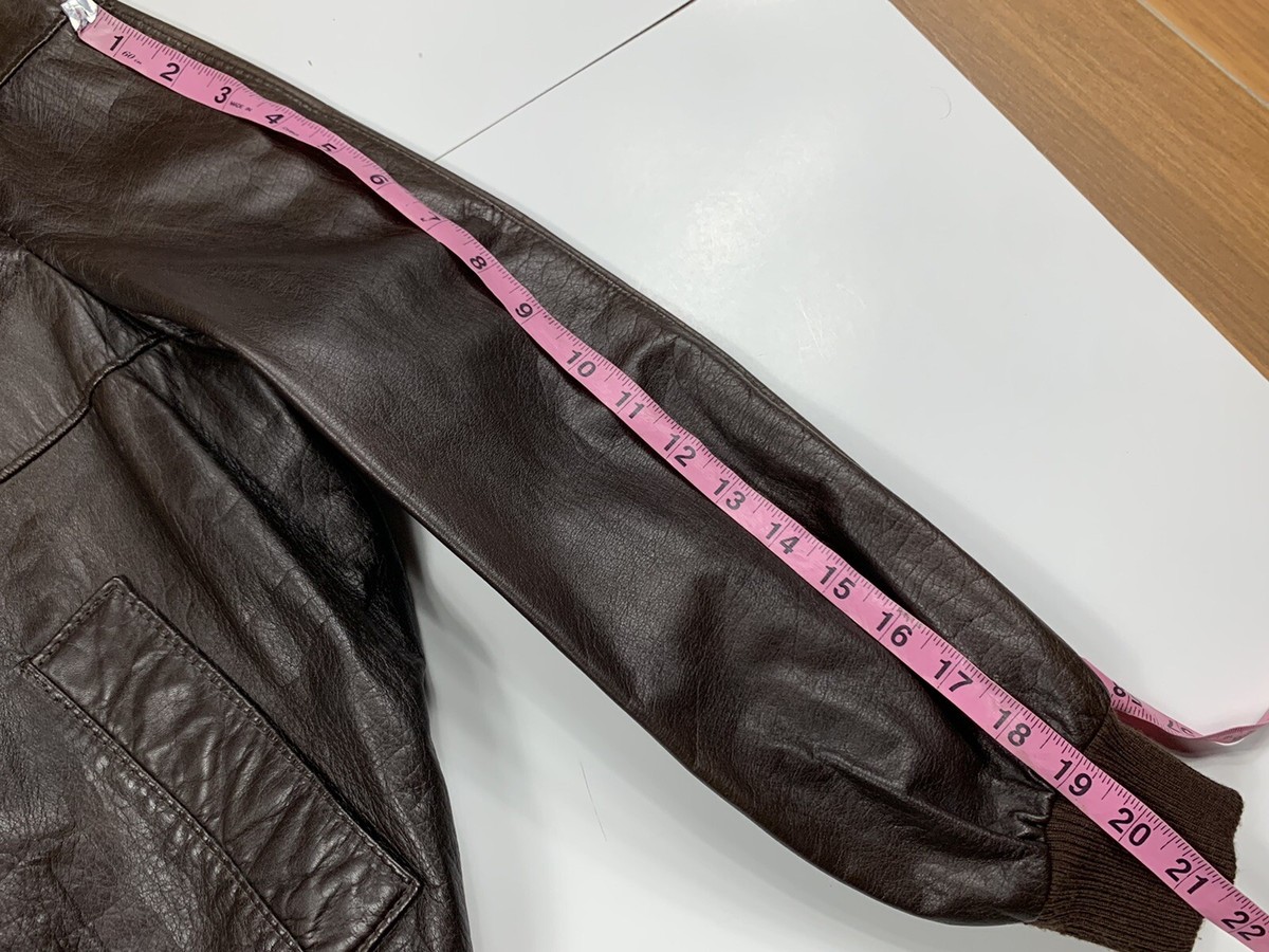 Vtg 70s Kings Road Bomber Jacket Sz 40 Brown Lamb Leather Signed 