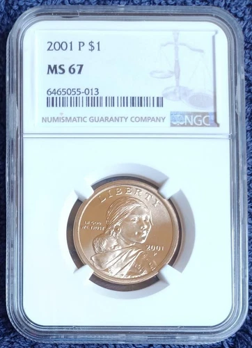2001-P Sacagawea dollar, NGC MS67