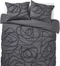 Beautiful 100% Cotton Ultra Luxury Tufted Duvet Cover 3 Pcs Set (Duvet+2 Pillow)