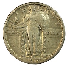 1918 s standing liberty quarter- Choice AU - SMH1549