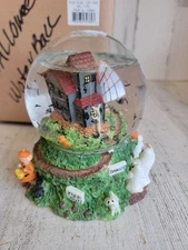 Halloween snow globe AS IS haunted house vintage home decor ghost