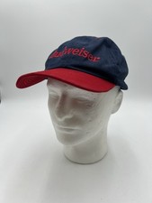 Vintage Budweiser Hat Snapback Cap Navy Red Embroidered Made In USA One Size
