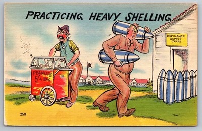 Peanuts and Bombs. Funny Humor Postcard