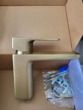 Brushed Brass Gold Basin Mixer Tap Brand New Finger Print Resistant