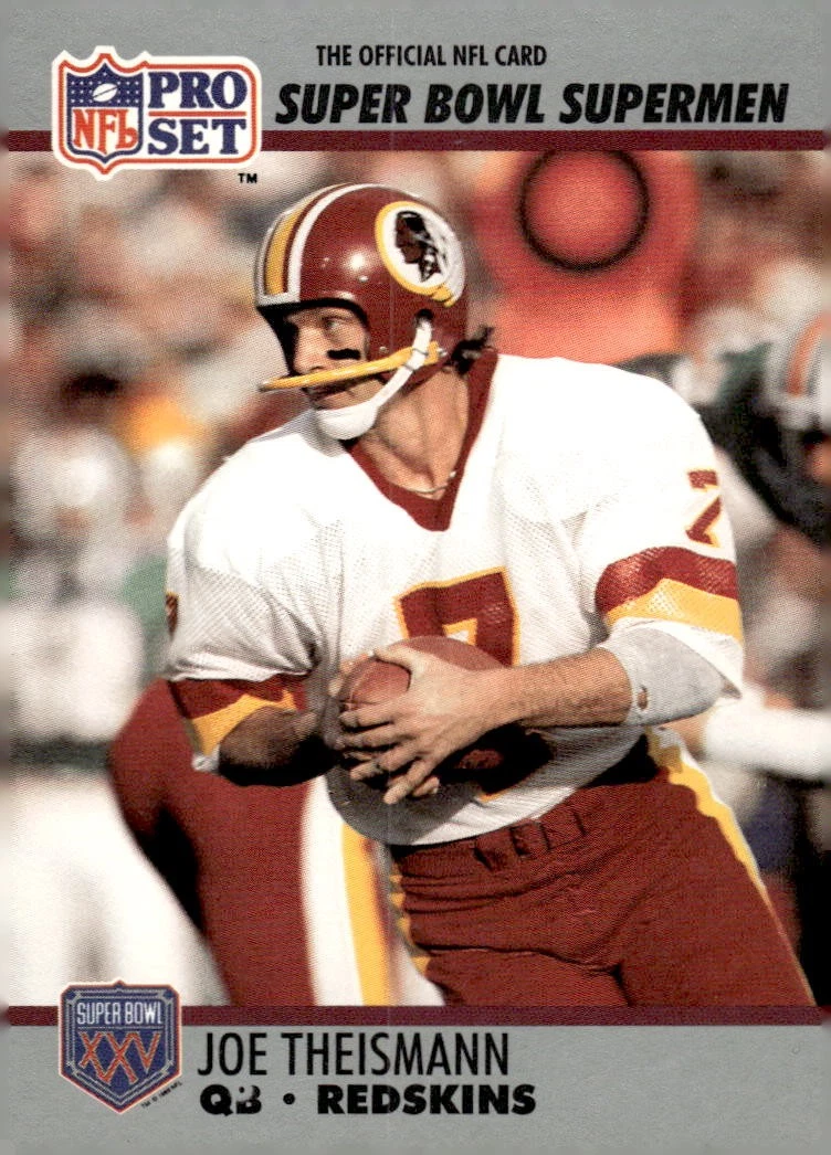 1990 Pro Set Super Bowl XXV Silver Anniversary Joe Theismann #133