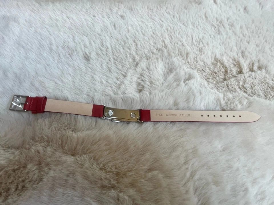 Energetix Magnetschmuck Armband Mittelteil SOS Classic Leder S-XL Rot - Bild 2 von 4