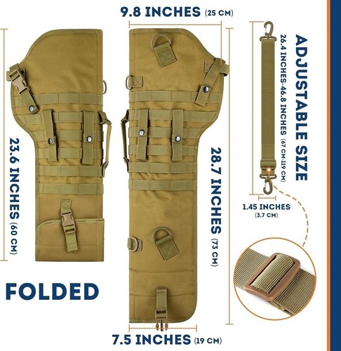Tactical Shotgun Gewehr Scheide Tasche Schulter Sling Case Holster Molle Taschen 29" - Bild 4 von 10