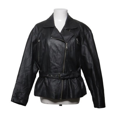 Bikerjacke, Damen, Größe: 42, Schwarz, Leder, Einfarbig #SQx