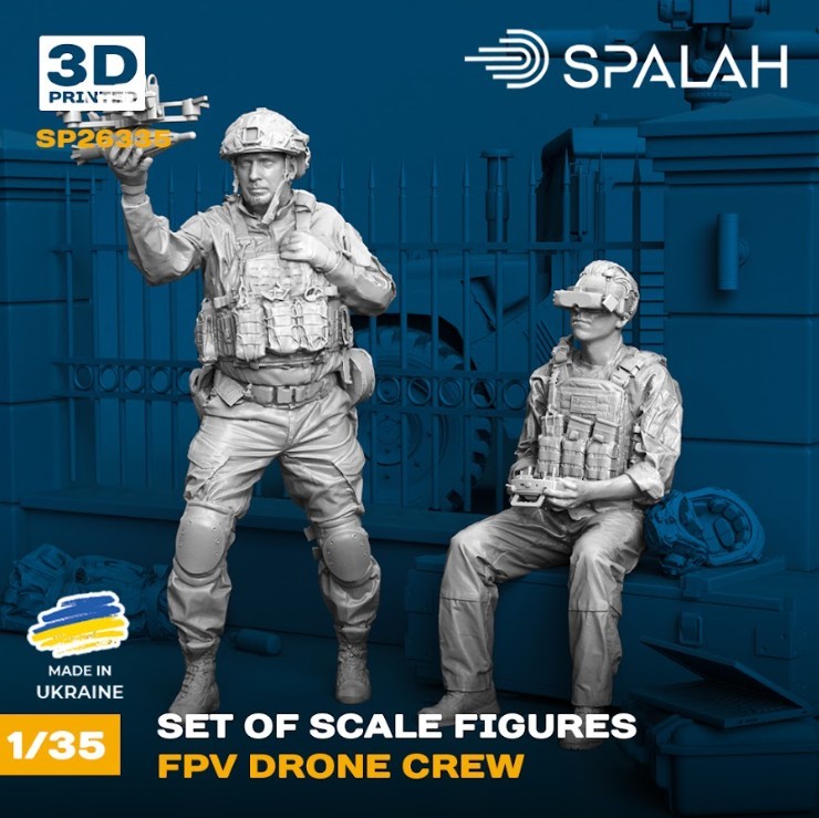 SPALAH 26335 Set of figures "FPV drone crew" 3D Printed 1/35