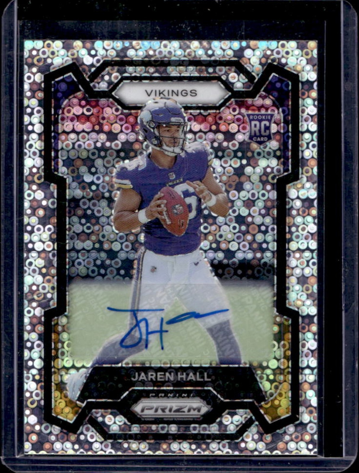 2023 Prizm Jaren Hall Rookie Auto No Huddle Rookie #367 Vikings