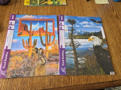 ACE School of Tomorrow Word Building 1085 1086 8th grade workbooks with tests
