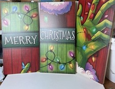 3pc Merry Christmas Wall Decor 16  x8  