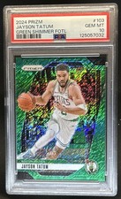 2024-25 Panini Prizm Jayson Tatum Green Shimmer FOTL #/5 Celtics PSA 10 GEM MINT