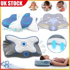 Image of Cervical Memory Foam Neck Pillow Orthopedic Neck Back Head Support Anti Snore UK