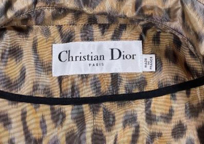 Christian Dior Iconic Leopard Print Silk Bar Jacket US 8 | eBay