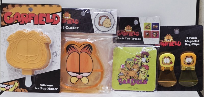 New Garfield Ice Pop/Popsicle Silicone Mold | Bread Cutter | Magnetic Bag Clips