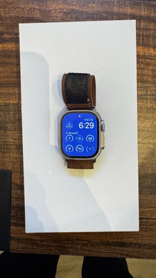 Apple Watch Ultra 2 49mm Titanium Case with Alpine Loop - Blue, Medium (GPS +...