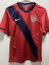 Nike USA Soccer Football Jersey Mens Small Dri Fit USMNT Red 2010 2011 World Cup