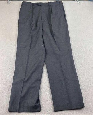 Caracciolo Napoli Pants Mens 36X32 Gray Wool Straight Leg Cuffed Lined Italy NWT