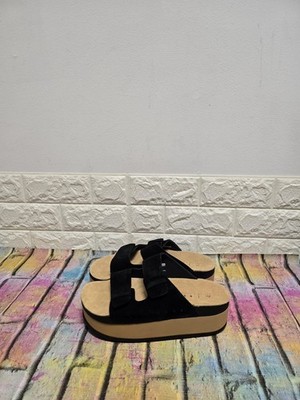 Reef Ojai Gigi Walking Plateau Sliders UK 5 Damen UVP 85£ schwarz/hellbraun