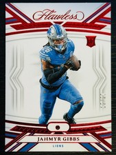 2023 Panini Flawless #101 Jahmyr Gibbs RC /20 Ruby Gemstone Rookie Detroit Lions