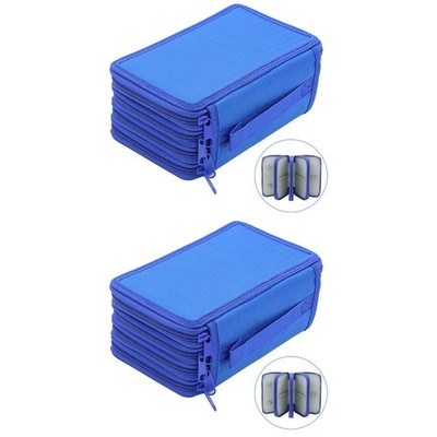 2 STÜCKE 72 SLOTS Bleistifthalter Organizer 4-Layer farbige Bleistiftkasten