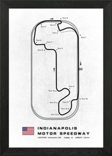 Indianapolis Speedway Framed Wall Art Poster Canvas Print Picture