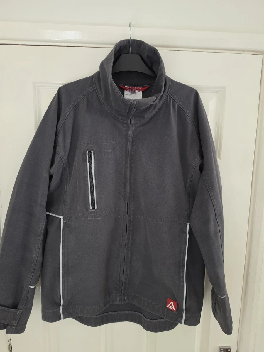 Chaqueta STRATA FX405 Arco Flash y Protección contra Llamas Cremallera Completa Bolsillos en Gris-Talla M
