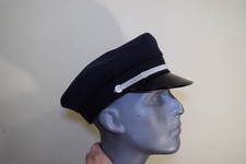 Commercial Airline Plane Pilot Premier Hat Cap MENS 7 1/4 USA Made Blue Black