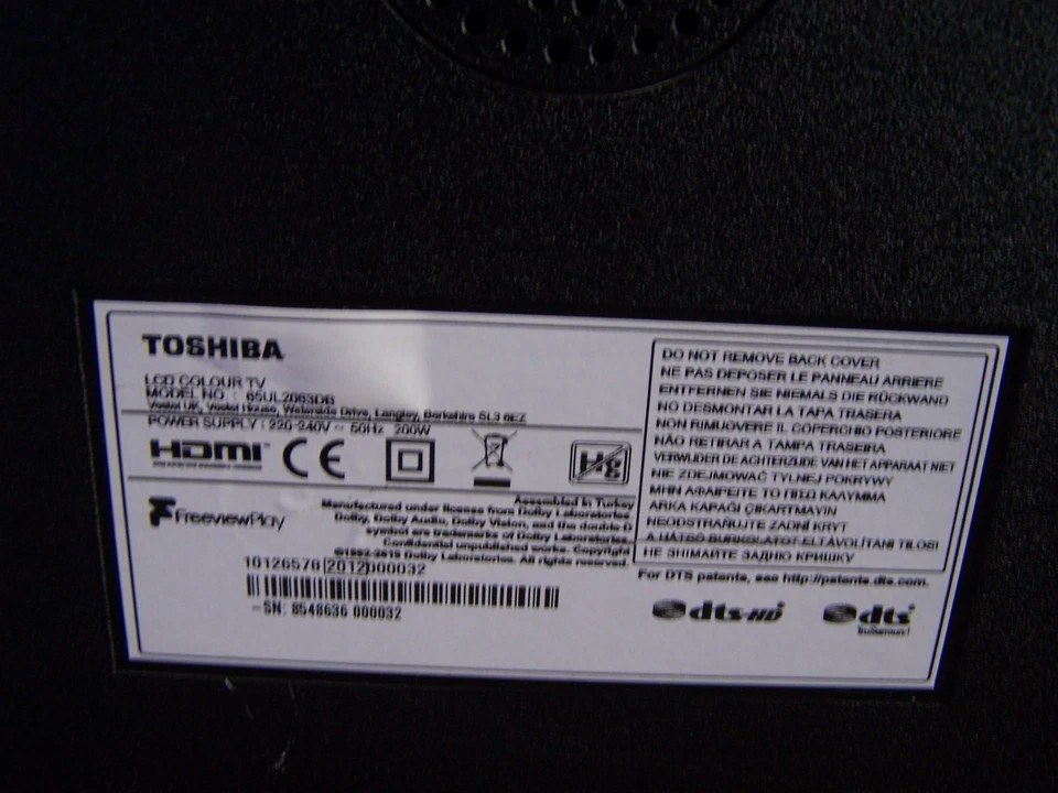 toshiba 65ul2063db smart dighital tv - Image 4 of 4