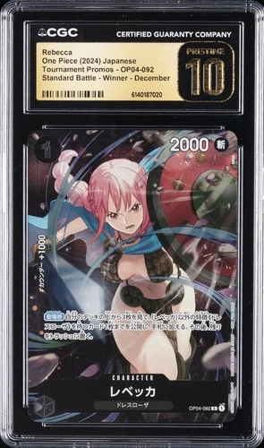 2024 ONE PIECE JAPANESE STANDARD BATTLE #OP04-092 REBECCA CGC 10 PRISTINE
