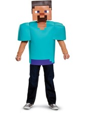 Childs Boy's Classic Minecraft Steve Mine Craft Mojang Costume Medium 7-8