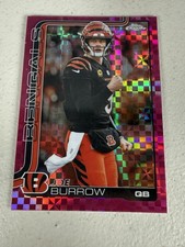 2025 Topps Chrome Football Joe Burrow Pink X-Fractor #61 Bengals