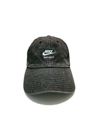 Nike Just Do It Gray Hat Adjustable Strap Trucker Cap EUC 