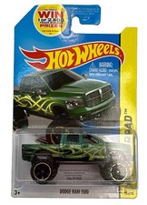 2014 Hot Wheels Off-road Dodge Ram 1500 Truck 133 Green Wgold Rims P 2014 Hot Wheels Off-road Dodge Ram 1500 Truck 133 Green Wgold Rims P